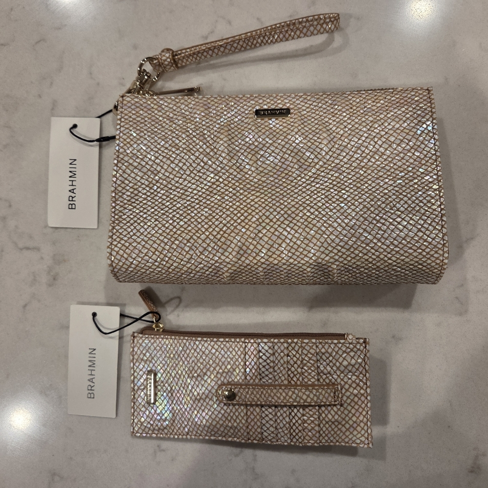NWT Brahmin Tiramisu Daisy and Credit Card Holder